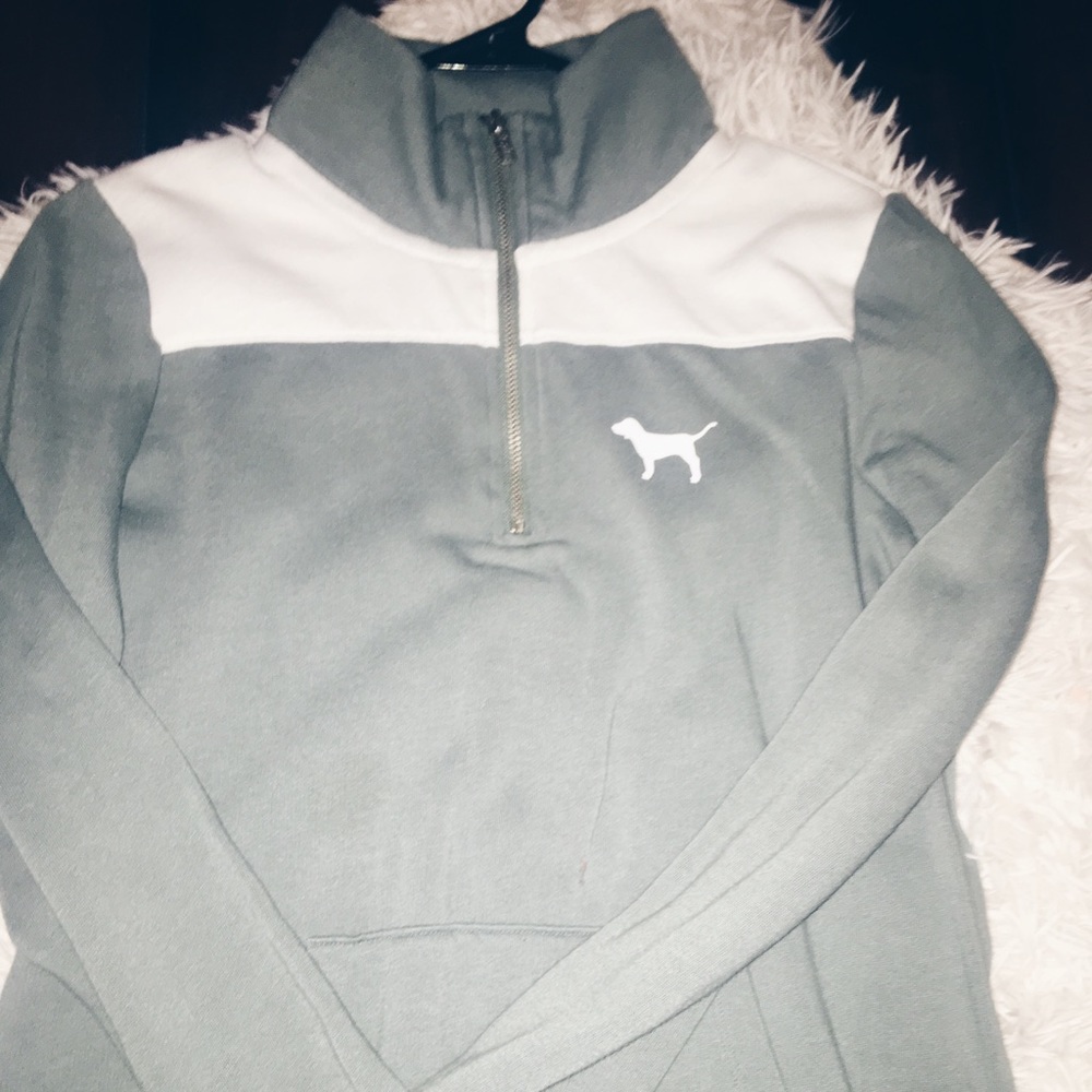 VS PINK half zip sweater